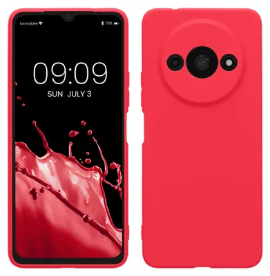 Produktbild von kwmobile Handyhülle für Xiaomi Redmi A3 Hülle - weiches Handy Silikon Case - Schutzhülle Cover - Neon Pink