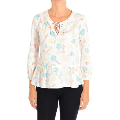 Immagine prodotto di Benetton camicia a maniche lunghe con collo aperto 5YR55Q945 per donna