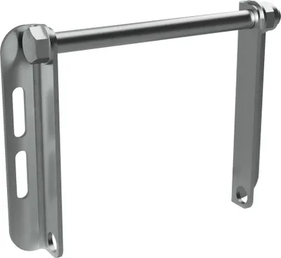 Image de Porte-rouleau de quille C avec axe pour rouleau de quille latéral remorque pour bateau galvanisé SUPROD, 180 mm