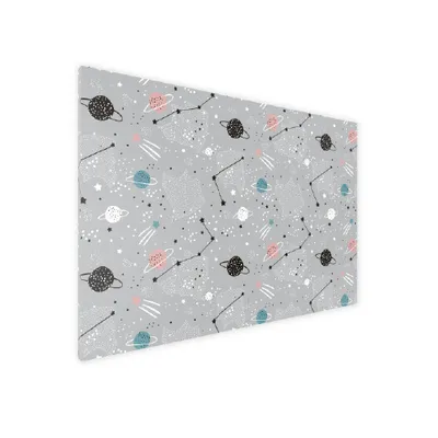 Obrázek produktu pro Magnetická bezrámová kovová tabule s potiskem 90x60cm -planeta