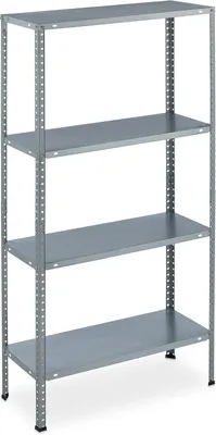 Zdjęcie produktu dla Regał metalowy ocynkowany 4 półki 160 kg magazynowy piwnica