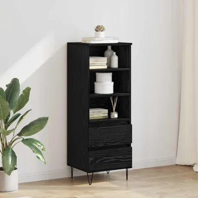 Produktbild von "Schlussverkauf" Highboard 1 PC - Anrichte/Sideboard - Mit Stauraum - Schwarz Eichen-Optik 40x36x110 cm Holzwerkstoff C6845