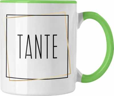 Produktbild von Trendation - Beste Tante Geschenk Tasse Tante Geschenkidee Du Wirst Tante (Grün)