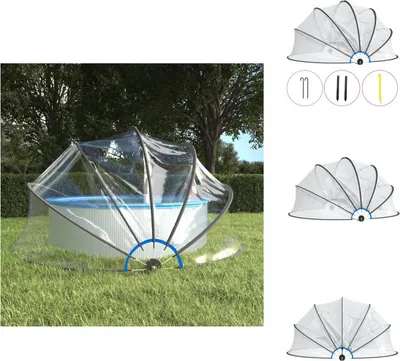 Immagine prodotto di vidaXL Cupola per piscina rotonda 467x234 cm in PVC - Coperture e rivestimenti per piscine