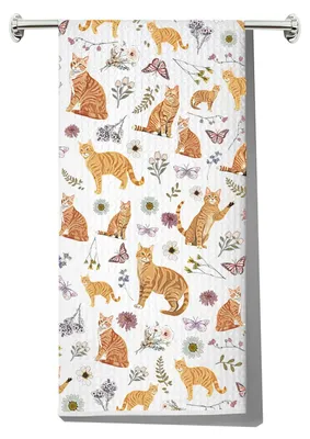 Productafbeelding van Keukenhanddoeken met een ontwerp van een oranje tabby kat