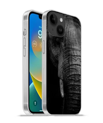 Produktbild von MuchoWow® Handyhülle Schutzhülle Hülle für Apple iPhone 14 - Softcase Elefant - Tier - Porträt Silikon Softcase Handy Hülle - Mobiltelefonhülle