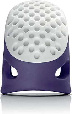Productafbeelding van Vingerhoed Ergonomisch - Naaihulp - Bescherming Hand - Kunststof Silicone - Maat M - Veelkleurig