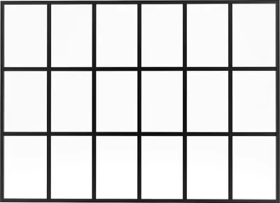 Produktbild von Innenfenster im Orangerie-Stil aus pulverbeschichtetem Aluminium Schwarz 180 x 130 cm (B x H) – ORANSA