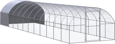 Zdjęcie produktu dla The Living Store Kurnik zewnętrzny 3x12x2 m Stal ocynkowana