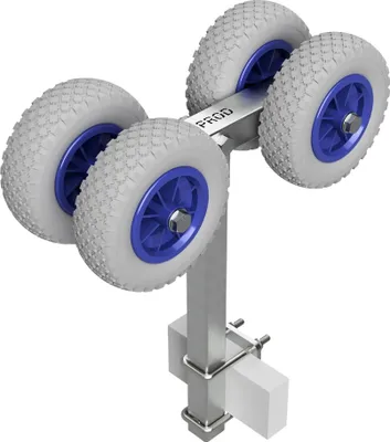 Produktbild von 4-krotny Rolki uruchomienie wózka przyczepa do łodzi oponypoliuretan SUPROD RKSPUR-4-PU, Ø 200 mm, szary/niebieski