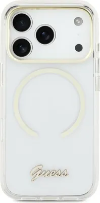Obrázek produktu pro Pouzdro Guess Iml Script Metal Magsafe pro iPhone 17 Průhledné
