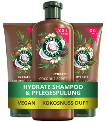 Produktbild von Herbal Essences Hydrate Shampoo und Conditioner Set, Kokosnussduft, für sehr trockenes Haar