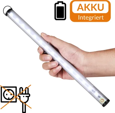 Image de Monzana Lampe d'atelier LED rechargeable Batterie Rotation 180° Variable Fonction tactile Lampe de camping Barre lumineuse Lampe de cuisine Lampe de miroir