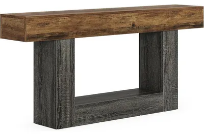 Zdjęcie produktu dla Stolik konsolowy HOGA-RY240, 30 x 160 x 82 cm, brązowo-szary