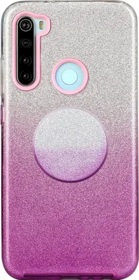 Produktbild von Für Redmi Note 7/Anmerkung 7 pro/Anmerkung 8/Anmerkung 8 pro/8/8A Handy Case Gradient Farbe Glitzer Pulverabdeckung mit Airbag Bracket lila