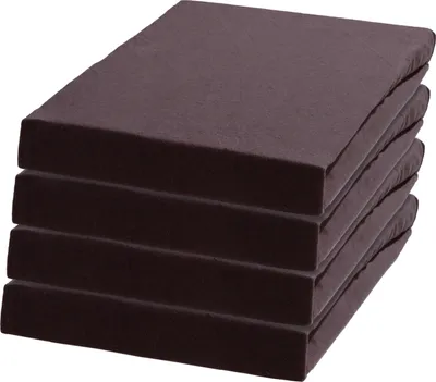 Produktbild von Spannbettlaken - 100 x 200 cm - Dunkelbraun - Baumwolle - 4er Set
