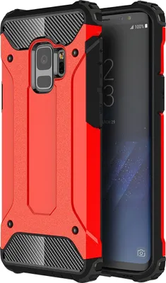 Produktbild von Mobigear Outdoor  Samsung Galaxy S9 Hülle Hardcase Backcover Stoßfest - Rot