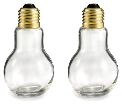Produktbild von Salz- und Pfefferstreuer im Set von 2 Glühbirnen aus Glas mit Schraubverschluss