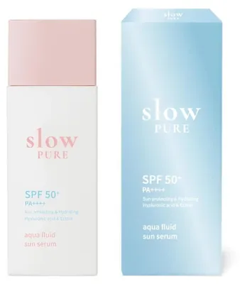 Obrázok produktu pre Slowpure Aqua Fluid Sun Serum SPF50+ PA++++ 50 ml - ľahké opaľovacie sérum