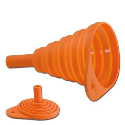 Image de Entonnoir universel en silicone orange