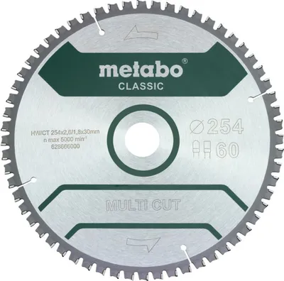 Image de Metabo MultiCutClassic 254x30 60 FZ/TZ 5°neg /B, 628666000