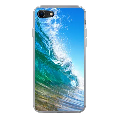 Produktbild von MuchoWow® Handyhülle Schutzhülle Hülle für iPhone 8 Nahaufnahme einer Welle, die sich vor der Küste von Hawaii bricht Silikon Softcase Handy Hülle - Schutzhaube