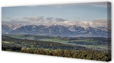 Produktbild von Leinwandbild 125x50 Wandkunst Berge