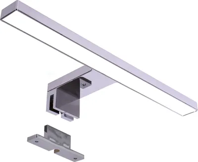 Produktbild von Maxkomfort LED Spiegelleuchte Badleuchte Schminklicht Aufbauleuchte Schrankleuchte in chrom eckig neutralweiß 5W IP44