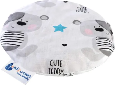 Produktbild von Kirschkernkissen, Wärmekissen, Körnerkissen für Babys 180g rund 15cm Teddybär