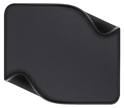 Produktbild von Gaming Mauspad mit genähten Kanten, rutschfest, glatte Tischunterlage, Schwarz, 270 x 210 mm