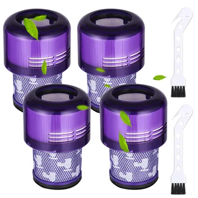 4 HEPA-Filter für Dyson V11/V15, waschbar, mit Bürste