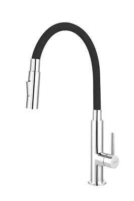 Obrázek produktu pro Dřezová baterie Ferro s flexibilním černým ramenem 70730,0C
