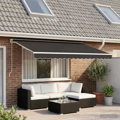 Image de Vidaxl LaFeldoek 400x300 cm Leinwand Anthrazit