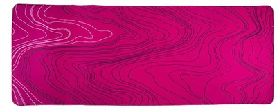 Image de Tapis de souris XXL "Lachineuse" – Carte topographique – Rouge – 800 x 300 x 3 mm – Neuf