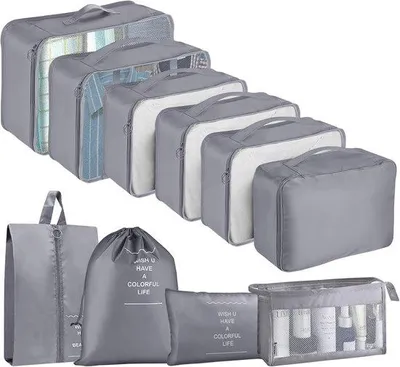 Zdjęcie produktu dla Organizer podróżny – 10 sztuk – szary