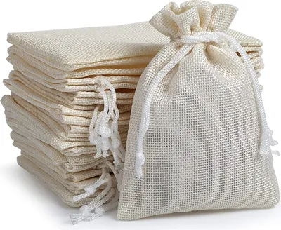 Produktbild von 30 Stück 13*18cm Jutesäckchen, Jute Beutel mit Kordelzug, Leinen-Säckchen Sackleinen Taschen, Klein Geschenksäckchen für Schmuck DIY Handwerk Hochzeit Party Weihnachte