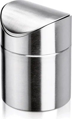 Produktbild von 10x Tischabfalleimer mit Schwingdeckel Edelstahl 16 cm
