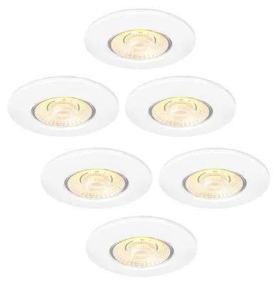 Produktbild von Ledvion 6er set LED Einbaustrahler Weiss 5W CCT Neutralweiss IP65