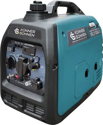 Obrázok produktu pre LPG/benzín invertorový generátor KS 3100iG S od Könner & Söhnen. Zvukotesné puzdro (63 dB Lpa 7 m). Maximálny výkon 3100 W*, zásuvka Schuko 230 V, 2 USB porty, LED displej, ECO režim, medené vinutia, ochrana proti skratu a preťaženiu, emisná norma EURO V