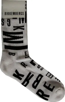 Obrázok produktu pre Nízke bavlnené ponožky, krátke ponožky pre mužov, značka BIKKEMBERGS, článok VBKC04949, LETTERING SHORT SOCKS, vyrobené v Taliansku, veľkosť L/XL, 80 % bavlna, 16 % polyamid, 4 % Elastan