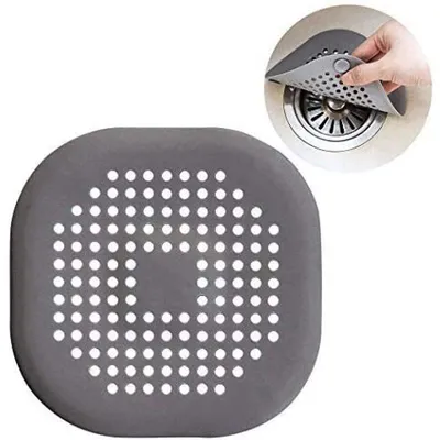 Produktbild von Drain Strainer 6 Stück, Silikon-Haarsieb Für Badewanne Dusche Waschbecken, 14 cm × 14 cm