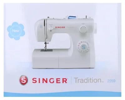 Produktbild von SINGER Tradition, Weiß, Automatische Nähmaschine, Nähen, 4 Step, Drehregler, CE