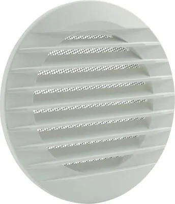 Produktbild von Marley Lüftungsgitter 160 x 125 mm rund, mit Fliegengitter, weiß