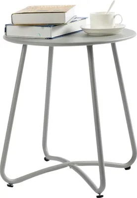 Produktbild von Graue Metalltisch für Wohnzimmer und Outdoor