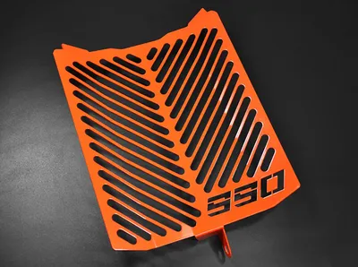 Image de ZIEGER Protège radiateur compatible avec KTM 990 Supermoto SM R|SM T Design logo orange