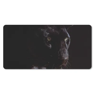 Produktbild von MuchoWow® Mauspad Mousepad Panther - Tier - Schwarz 60x30 cm - Mousepads - Maus Mat - Pad - Mausunterlage - Nachhaltig