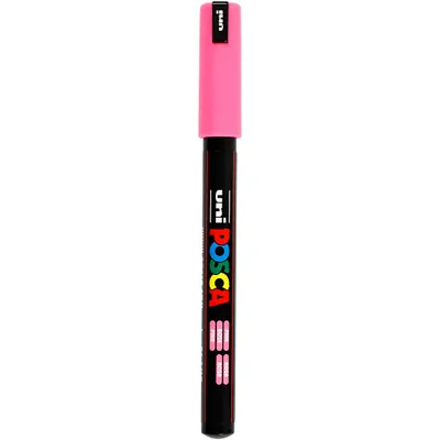 Produktbild von POSCA uni PC-1MR, 1 Stück(e), Pink, Rundspitze, Schwarz, Pink, 0,7 mm, Tinte auf Wasserbasis