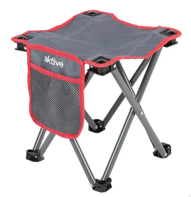 Produktbild von Klappbarer Campinghocker Faltstuhl Anglerhocker - Stahl - 30 x 30 x 32 cm - Grau - Für Camping und Outdoor