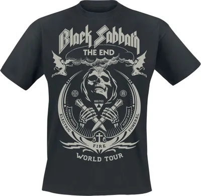 Produktbild von Black Sabbath T-Shirt Uni The End Grim Reaper schwarz XL