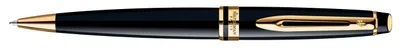 Produktbild von Waterman Expert Kugelschreiber | Hochglänzend Schwarz mit Zierteile aus 23 K Gold | Mittlere Spitze | Blaue Tinte | Geschenkbox